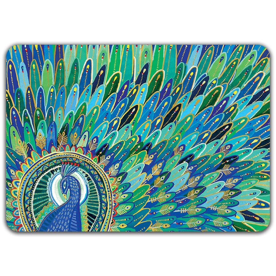 Le Paon Royal - Set de table dorure Cartes d'Art